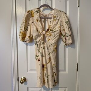 H&M (S) floral printed open back & front dress